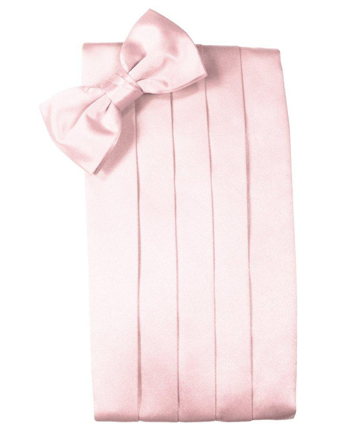 Pink Solid Satin Cummerbund - Tuxedo Club