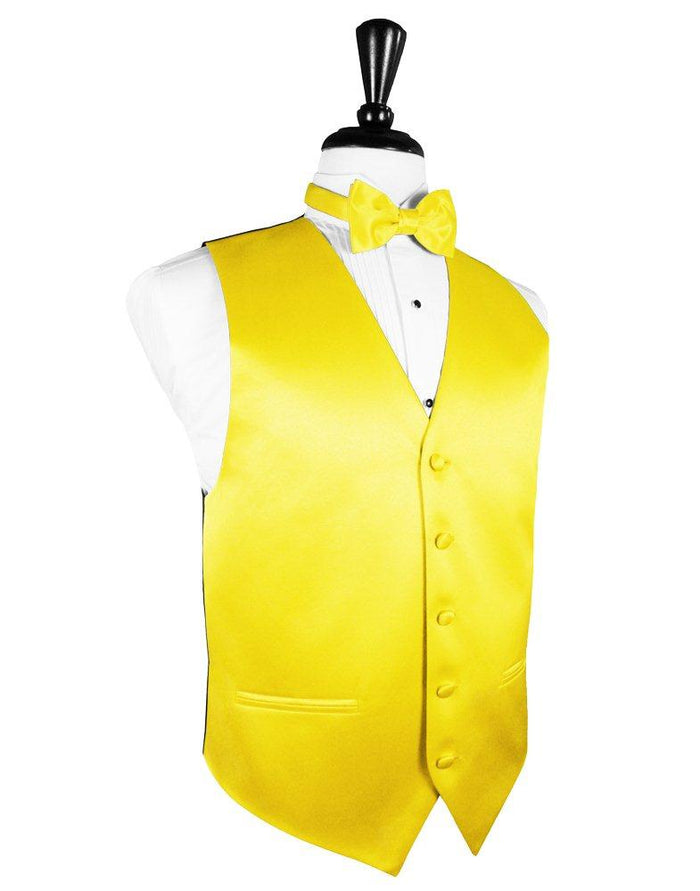 Sunbeam Solid Satin Vest - Tuxedo Club