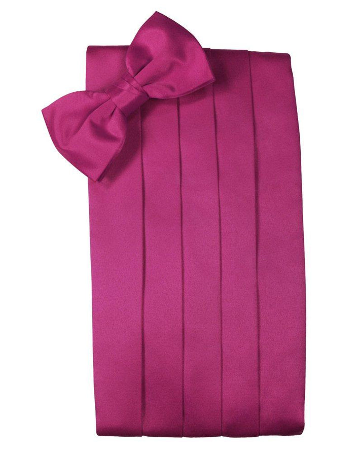 Watermelon Solid Satin Cummerbund - Tuxedo Club