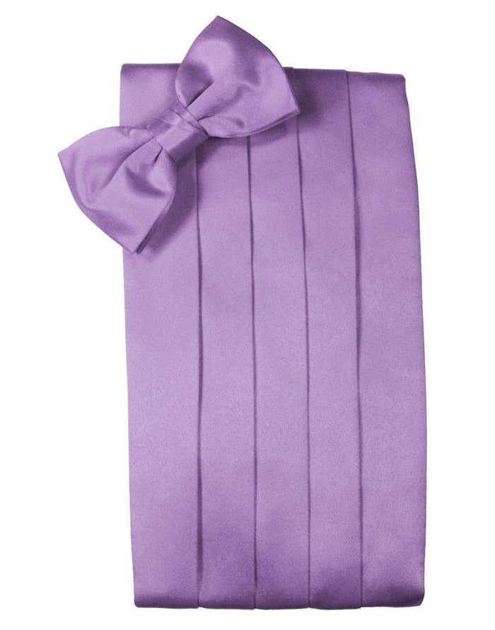 Wisteria Solid Satin Cummerbund - Tuxedo Club