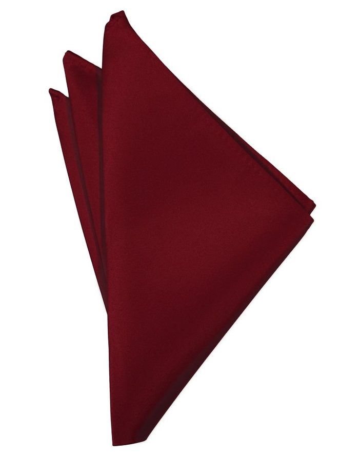 Apple Solid Satin Pocket Square - Tuxedo Club
