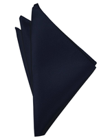 Midnight Blue Solid Satin Pocket Square