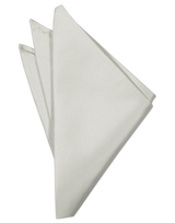 Platinum Solid Satin Pocket Square