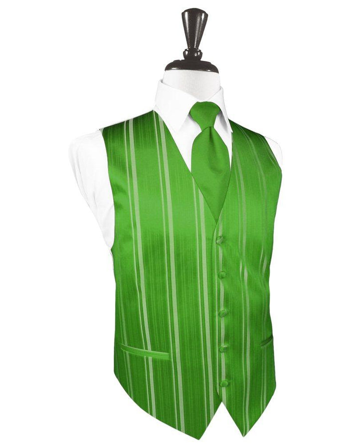 Kelly Striped Satin Vest - Tuxedo Club