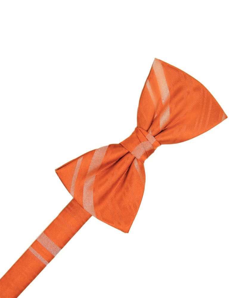 Mandarin Striped Satin Bowtie