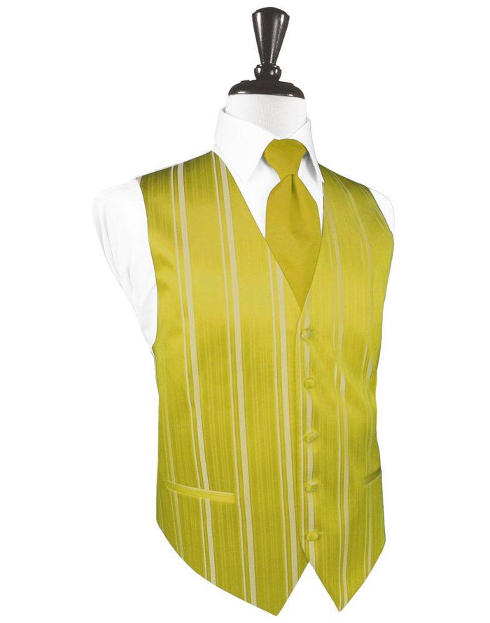 Willow Striped Satin Vest - Tuxedo Club