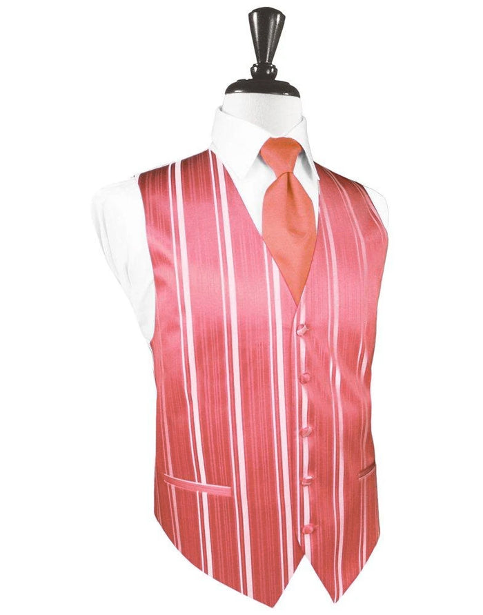Coral Reef Striped Satin Vest