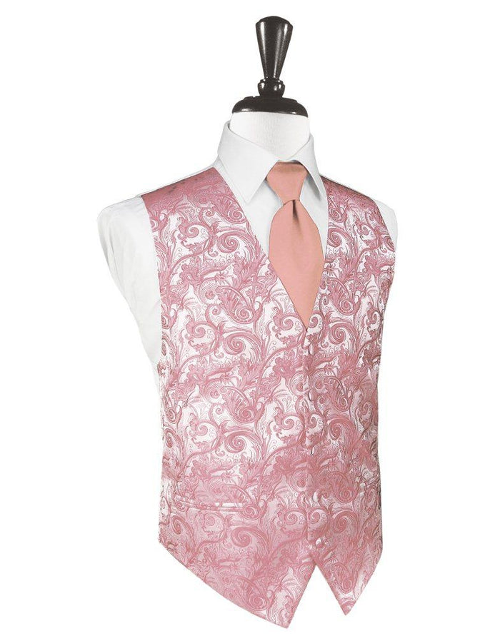 Coral Tapestry Vest - Tuxedo Club