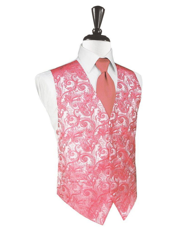 Guava Tapestry Vest - Tuxedo Club