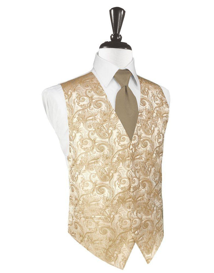 Latte Tapestry Vest - Tuxedo Club