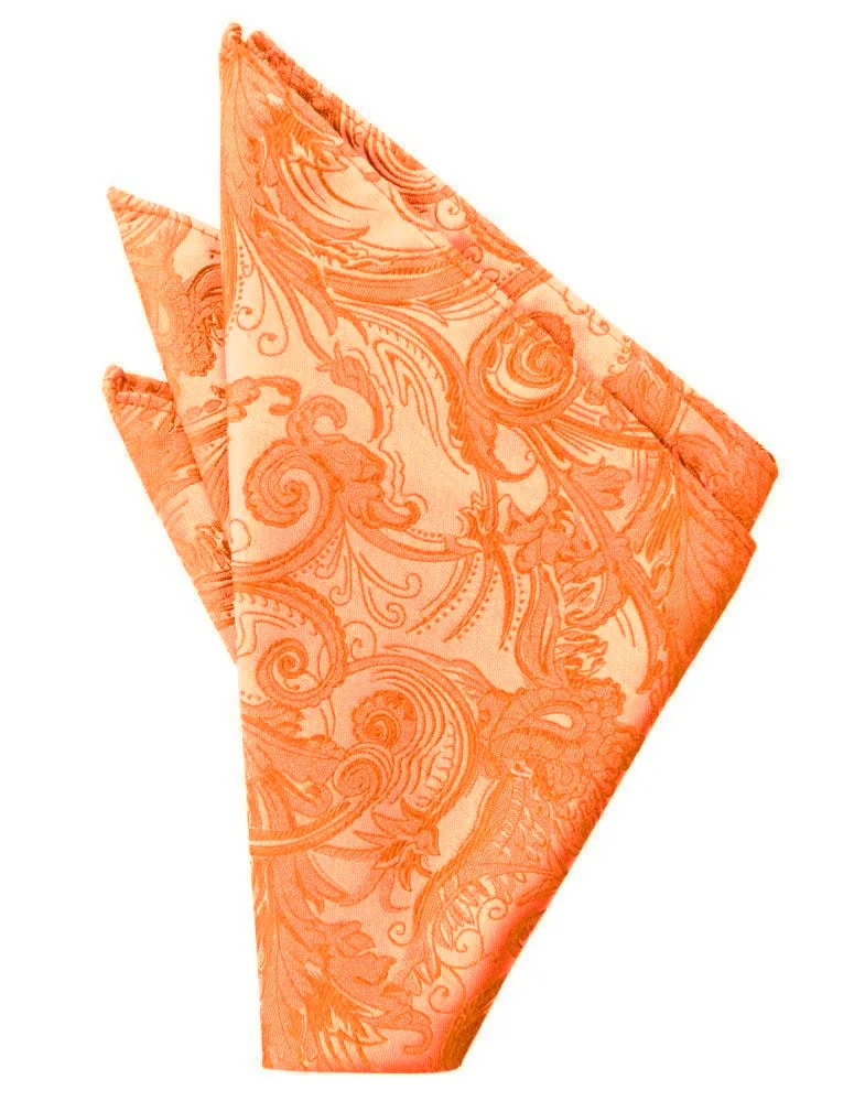 Tangerine Tapestry Pocket Square