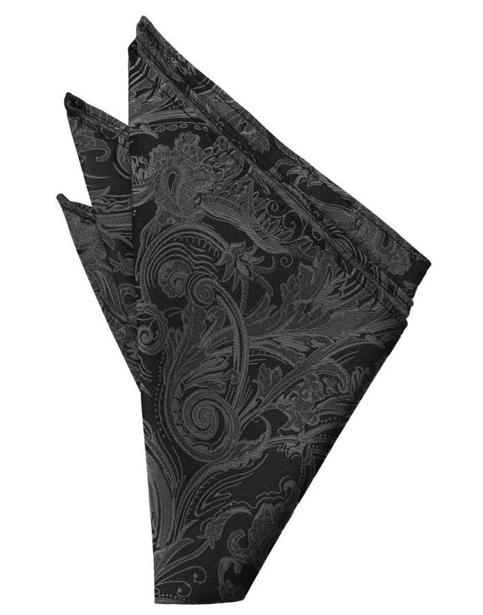 Pewter Tapestry Pocket Square - Tuxedo Club