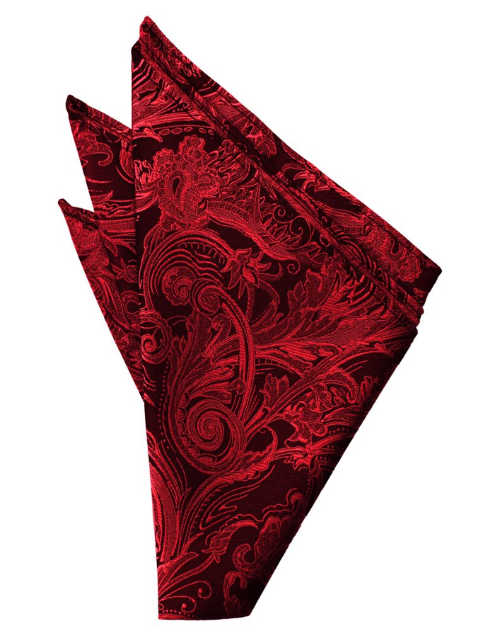 Scarlet Tapestry Pocket Square - Tuxedo Club