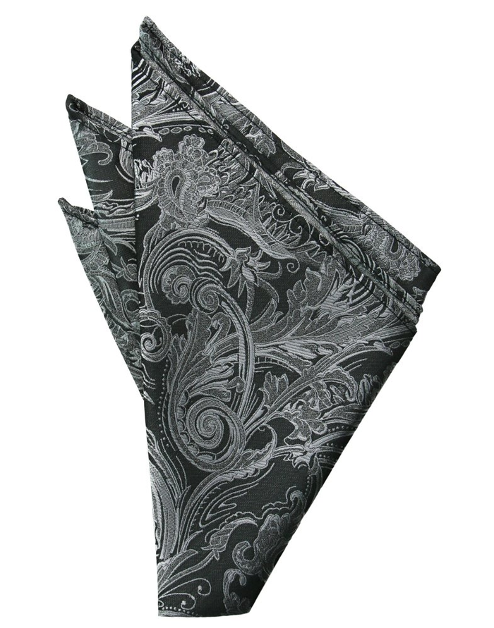 Silver Tapestry Pocket Square - Tuxedo Club