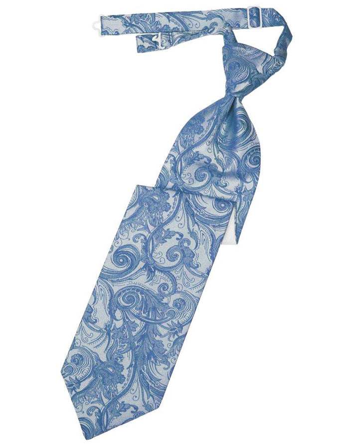 Periwinkle Tapestry Pre-Tied Long Tie