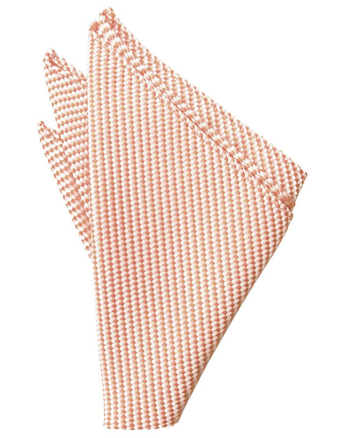 Coral Venetian Pocket Square - Tuxedo Club